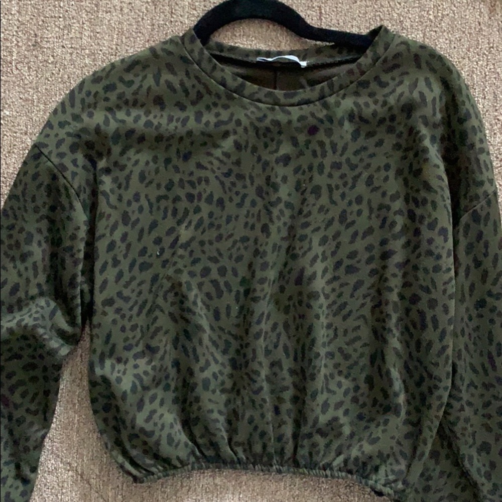 Zara cropped shirt